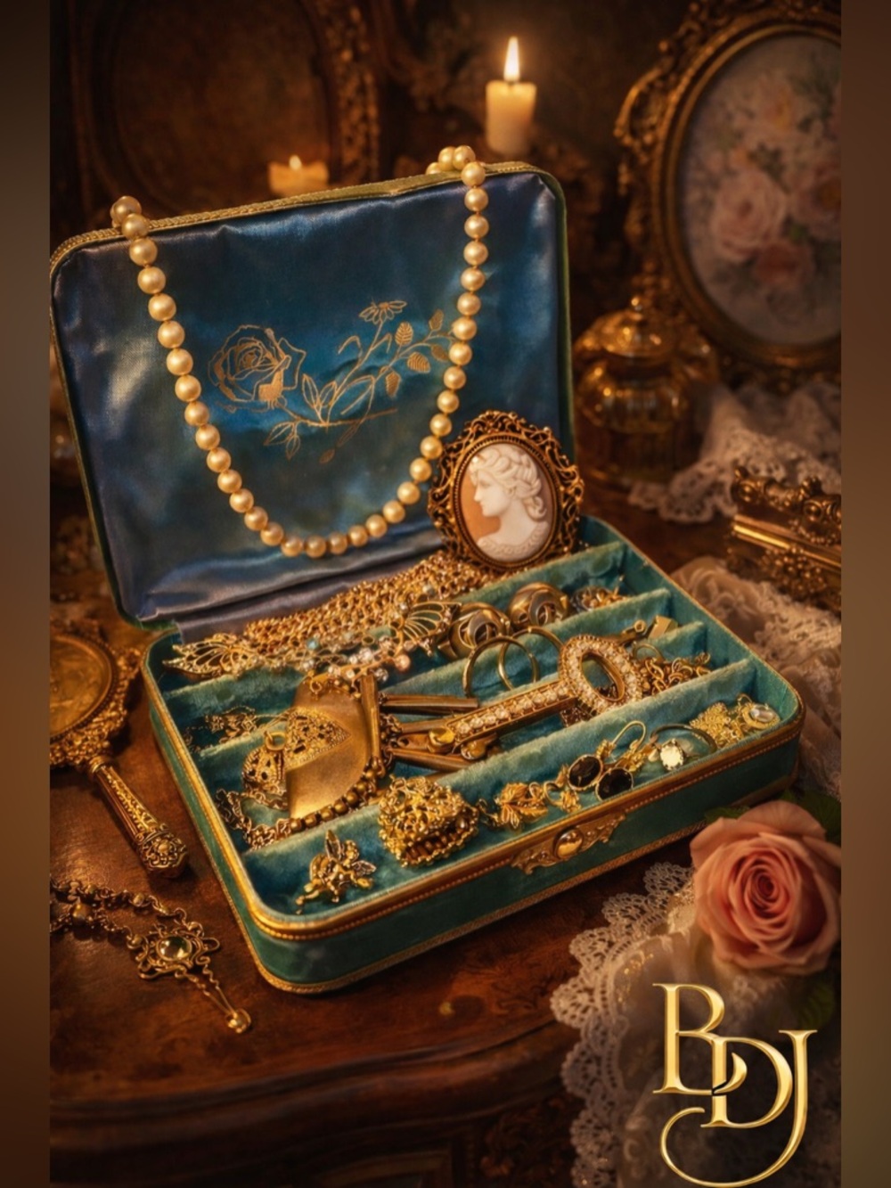 Vintage Jewelry Lot | Treasure Pull Mix | 2 LB | Gold Pearl Statement Edit